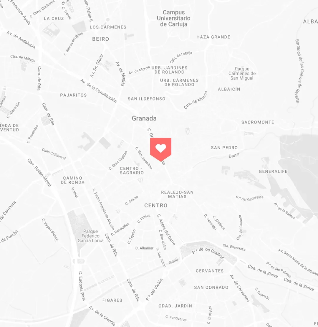 Map of Granada with Nucleoo office